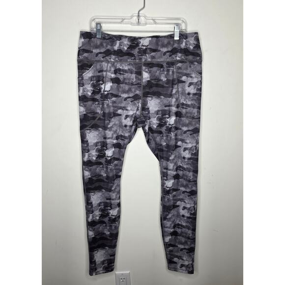 Duluth Trading black grey athletic workout leggings - XL - Picture 1 of 6